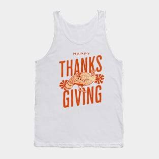 Thanksgiving Turkey Vintage Grunge Texture Design Tank Top